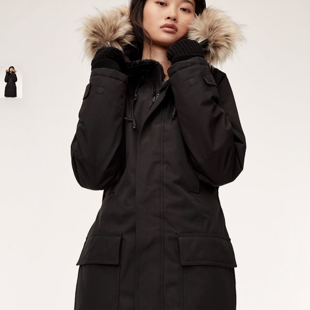 Aritzia Bancroft Parka Black S Brand New!